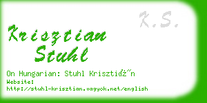 krisztian stuhl business card